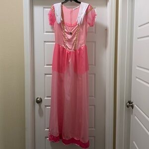 Princess peach dress costume and gloves